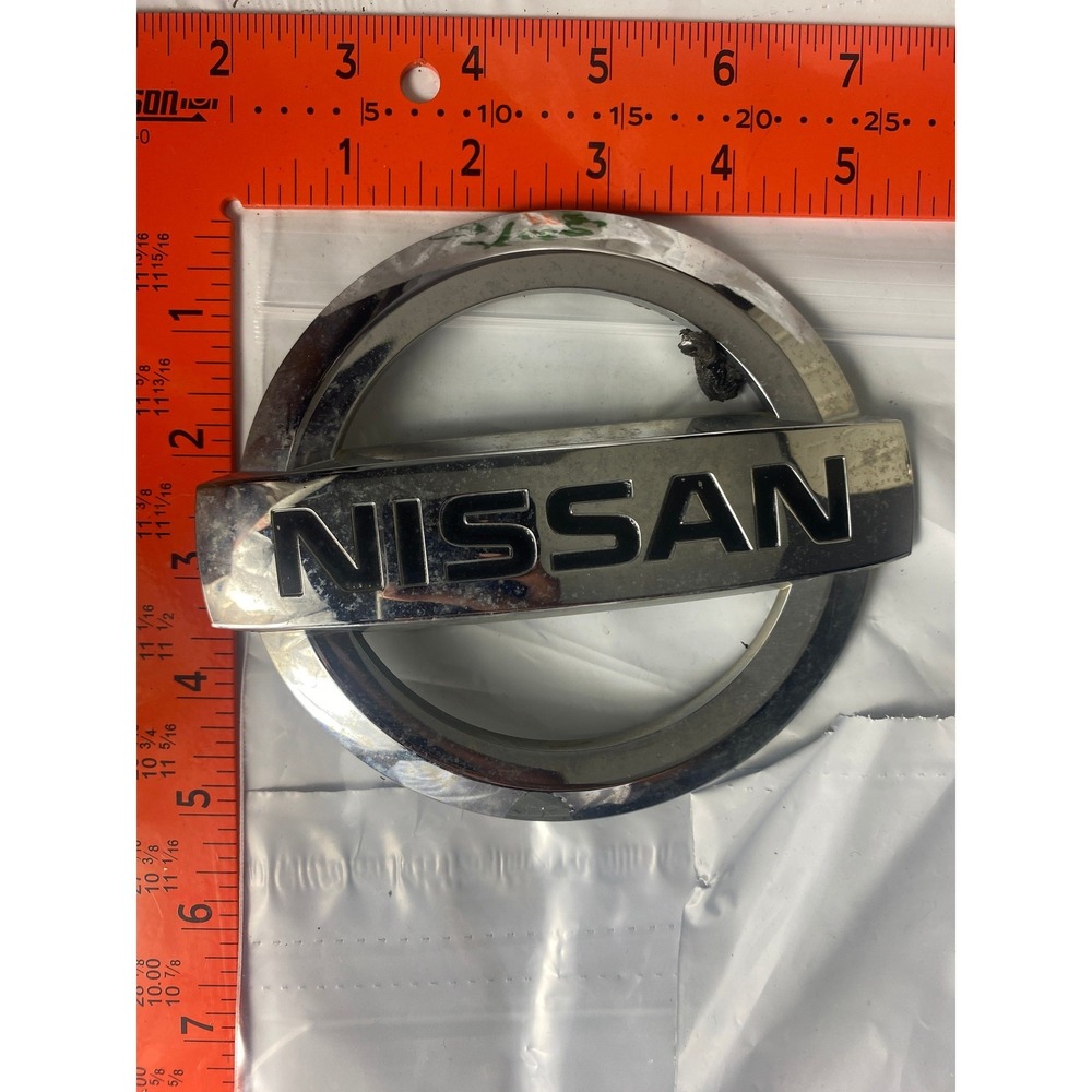 Nissan Front Grille Emblem Logo Chrome Silver Replacement Badge 4.5 Inch